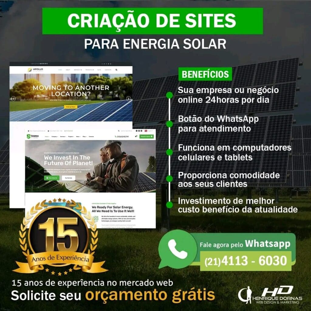 Criação de Sites para Energia Solar Criação de Sites para Energia Solar
