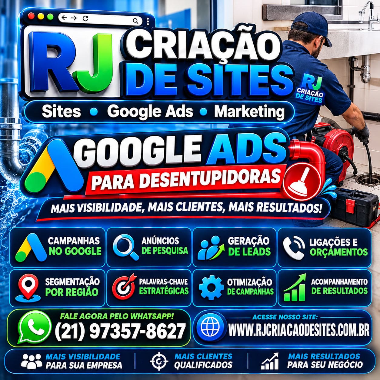 google ads para desentupidoras